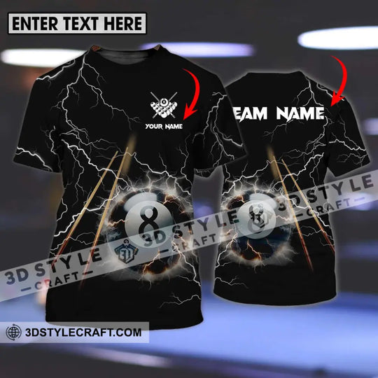 Unisex Shirt - Custom Name And Team Name Shirt, Billiard style option 1