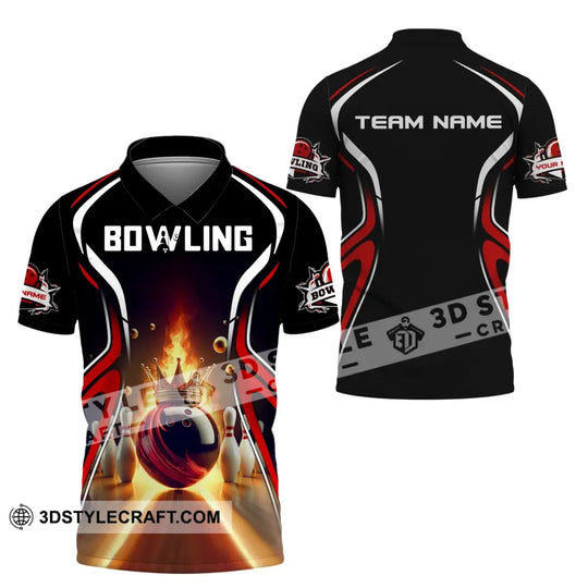 Unisex Shirt, Custom Name and Team Name Bowling Shirt, Shirt For Bowling Clubs style option 4