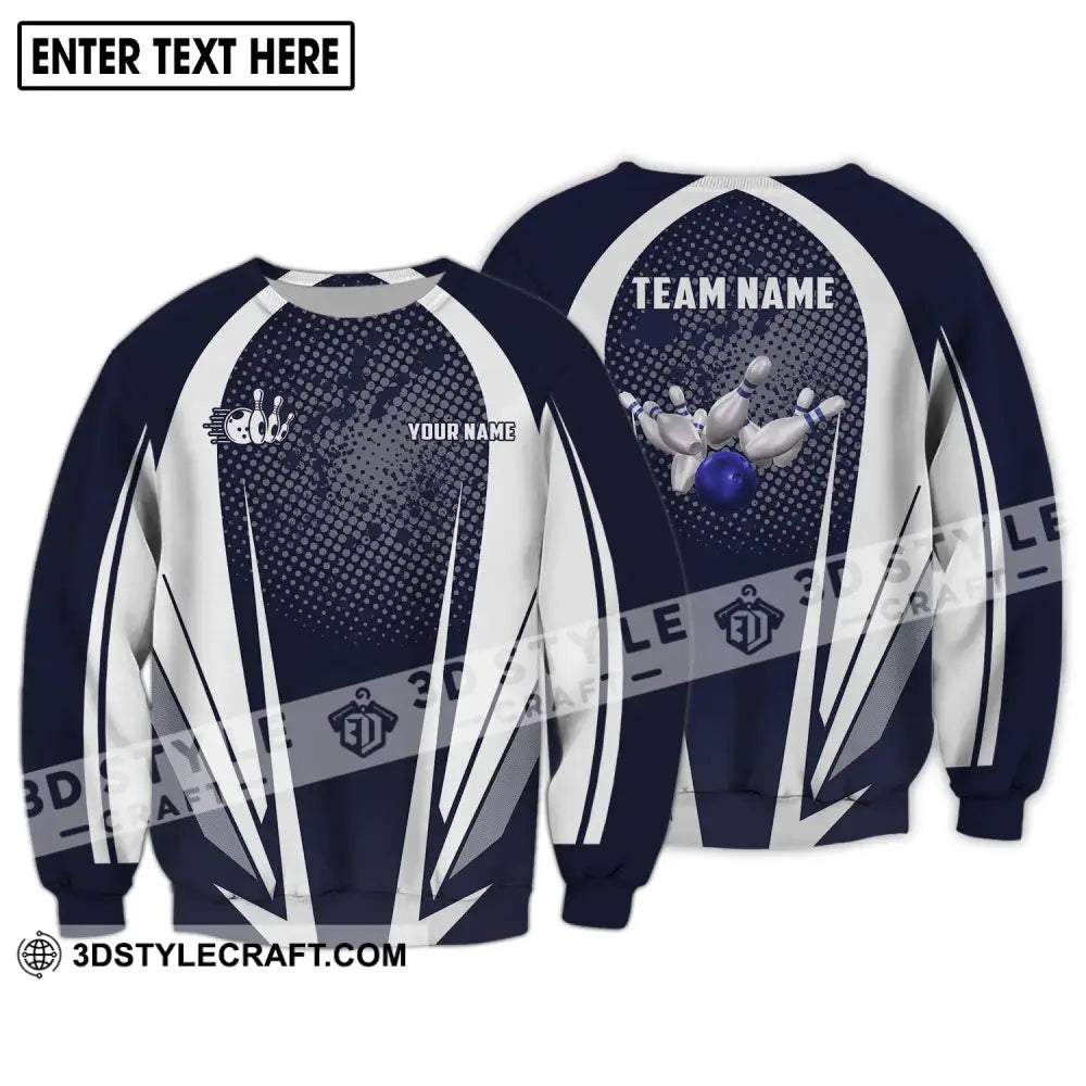 Unisex Shirt - Custom Name And Team Bowling Hoodie Lover Gift Long Sleeve / S T-Shirt