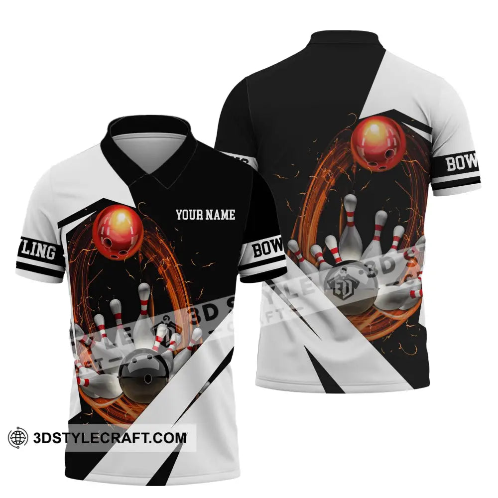 Unisex Shirt - Custom Name And Team Bowling Hoodie Polo Lover Gift Player / S T-Shirt