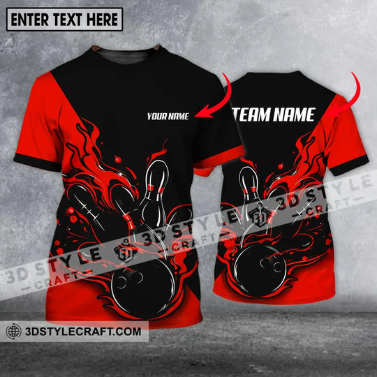 Unisex Shirt - Custom Name And Team Name Shirt - Bowling Hoodie Polo Shirt - Bowling Lover Gift - Bowling Player Shirt style option 1