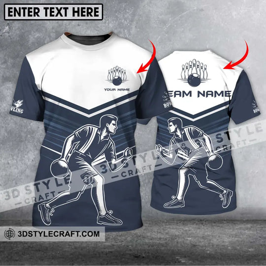 Unisex Shirt - Custom Name And Team Name Shirt, Bowling Man Lover Shirt style option 1