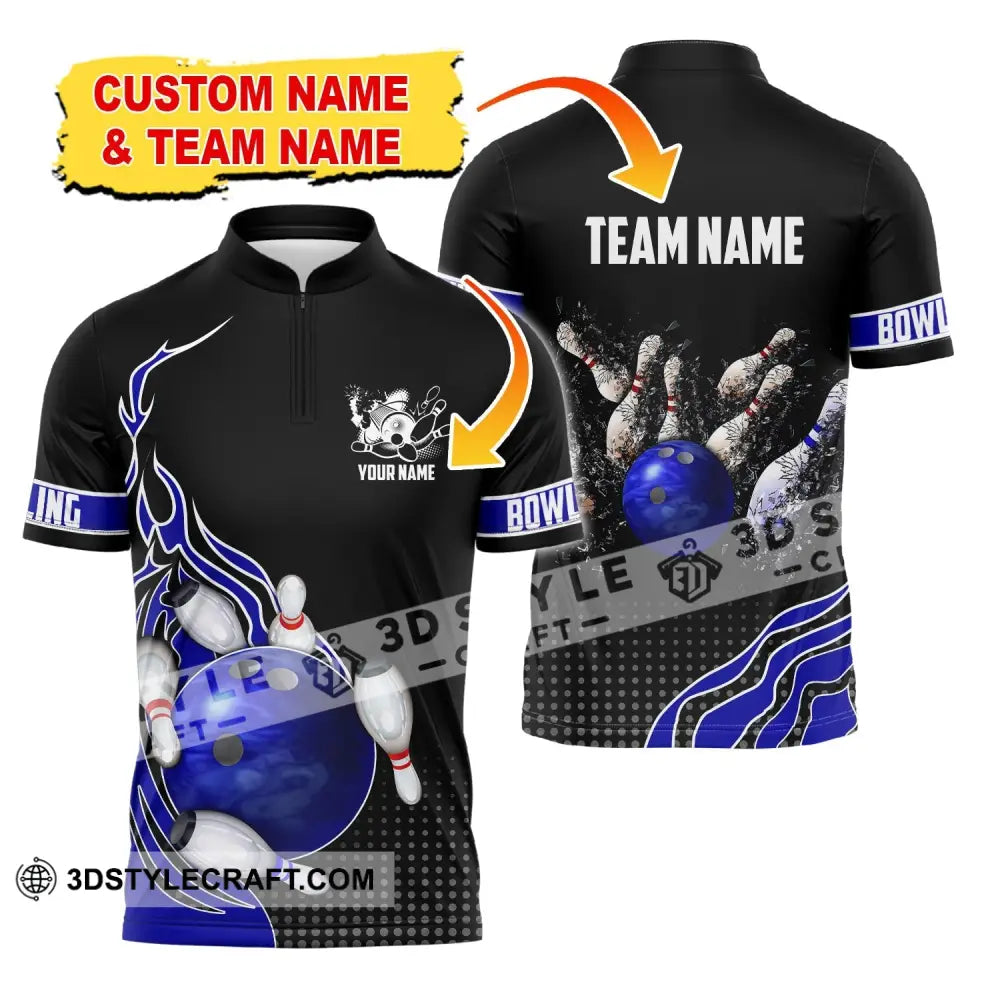 Unisex Shirt Custom Name And Team Bowling Polo Club Uniform T-Shirt