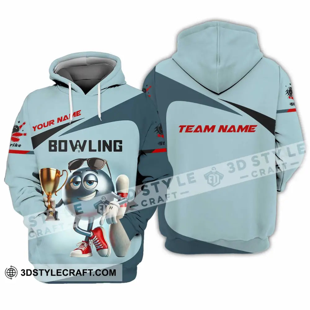 Unisex Shirt Custom Name And Team Bowling Polo Long Sleeve Love T-Shirt Hoodie / S T-Shirt