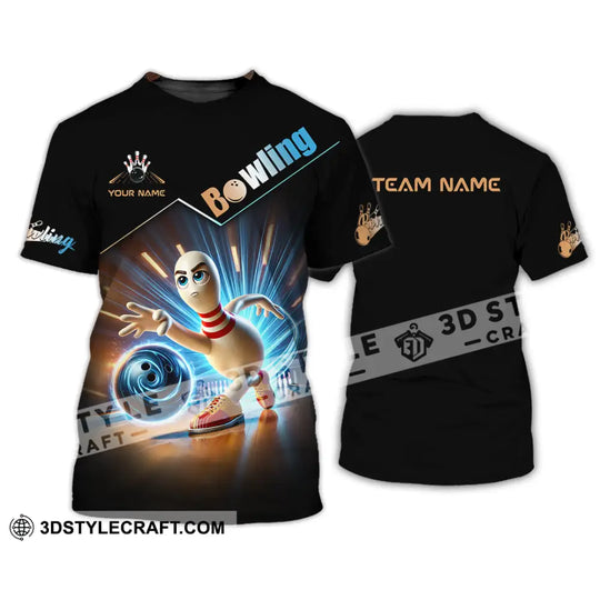 Unisex Shirt, Custom Name and Team Name Bowling Shirt, Bowling Polo Long Sleeve Shirt style option 2