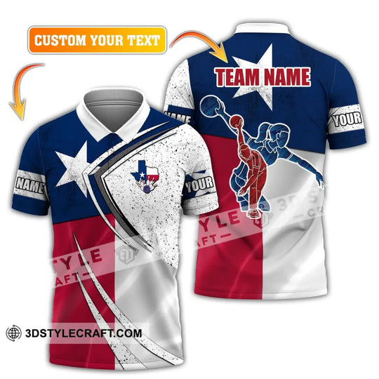 Unisex Shirt, Custom Name and Team Name Bowling Polo Shirt, Bowling T-Shirt, Bowling Club Uniform style option 1