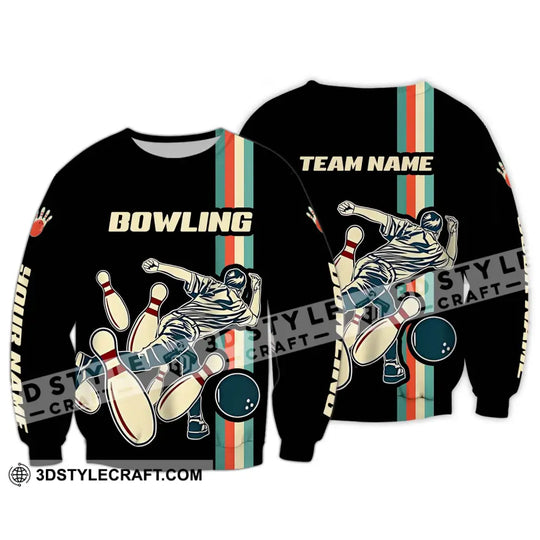 Unisex Shirt - Custom Name And Team Name Bowling Shirt, Retro Color style option 4