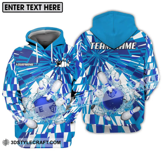 Unisex Shirt - Custom Name And Team Name Shirt, Bowling Water Pins Shirt style option 3
