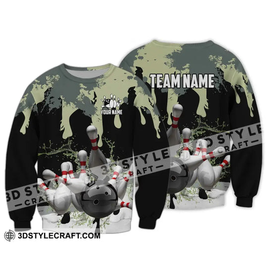 Unisex Shirt - Custom Name And Team Name, Camouflage Color Shirt For Bowling Lover style option 4