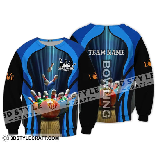 Unisex Shirt - Custom Name And Team Name Color Bowling Ball Shirt style option 4