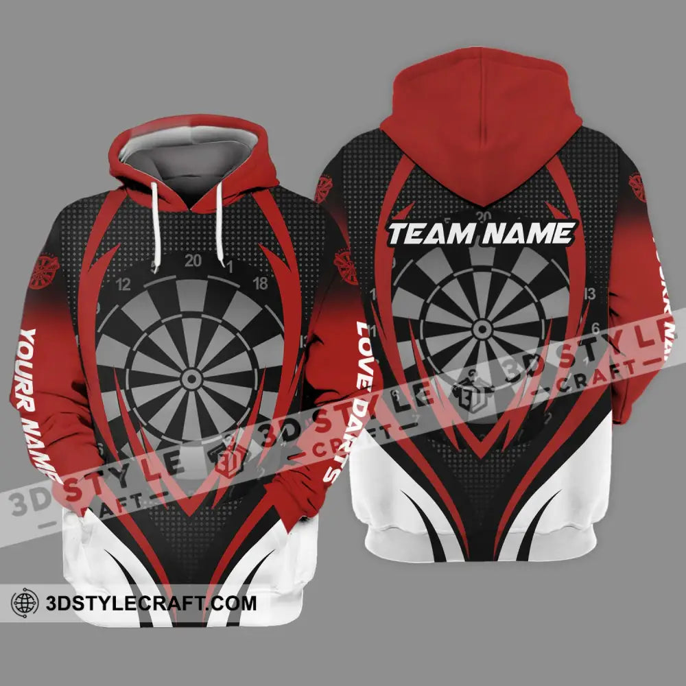 Unisex Shirt - Custom Name And Team Darts Sport Style Hoodie / S T-Shirt