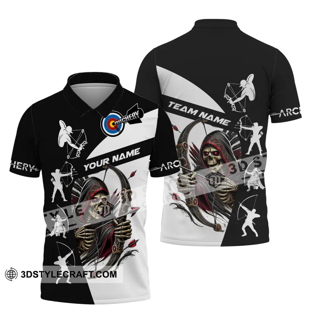 Unisex Shirt - Custom Name And Team Death Archery Polo / S T-Shirt