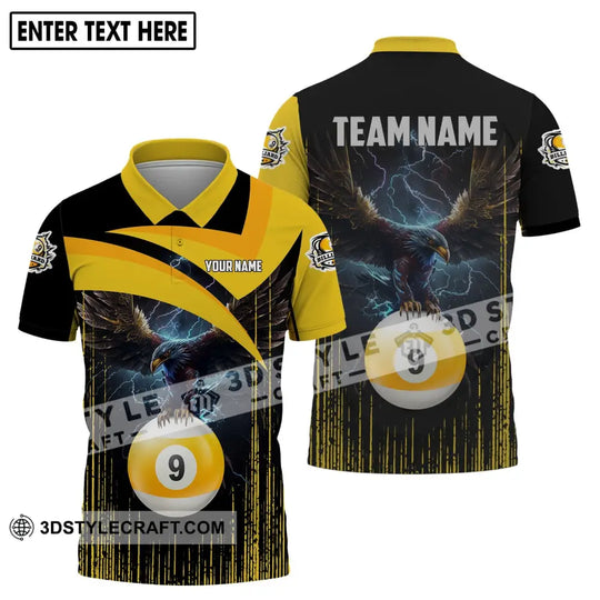 Unisex Shirt - Custom Name And Team Name Shirt - Eagle Billiards - Shirt For Billiard Lover style option 4