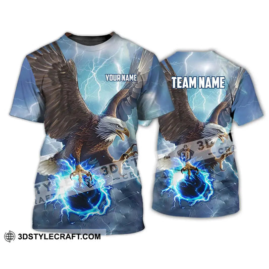 Unisex Shirt - Custom Name And Team Eagle Bowling King Of The Sky T-Shirt / S T-Shirt