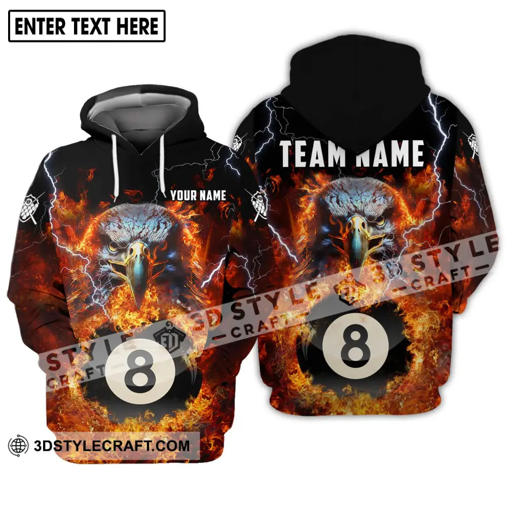 Unisex Shirt - Custom Name And Team Fire Eagle Hoodie / S T-Shirt