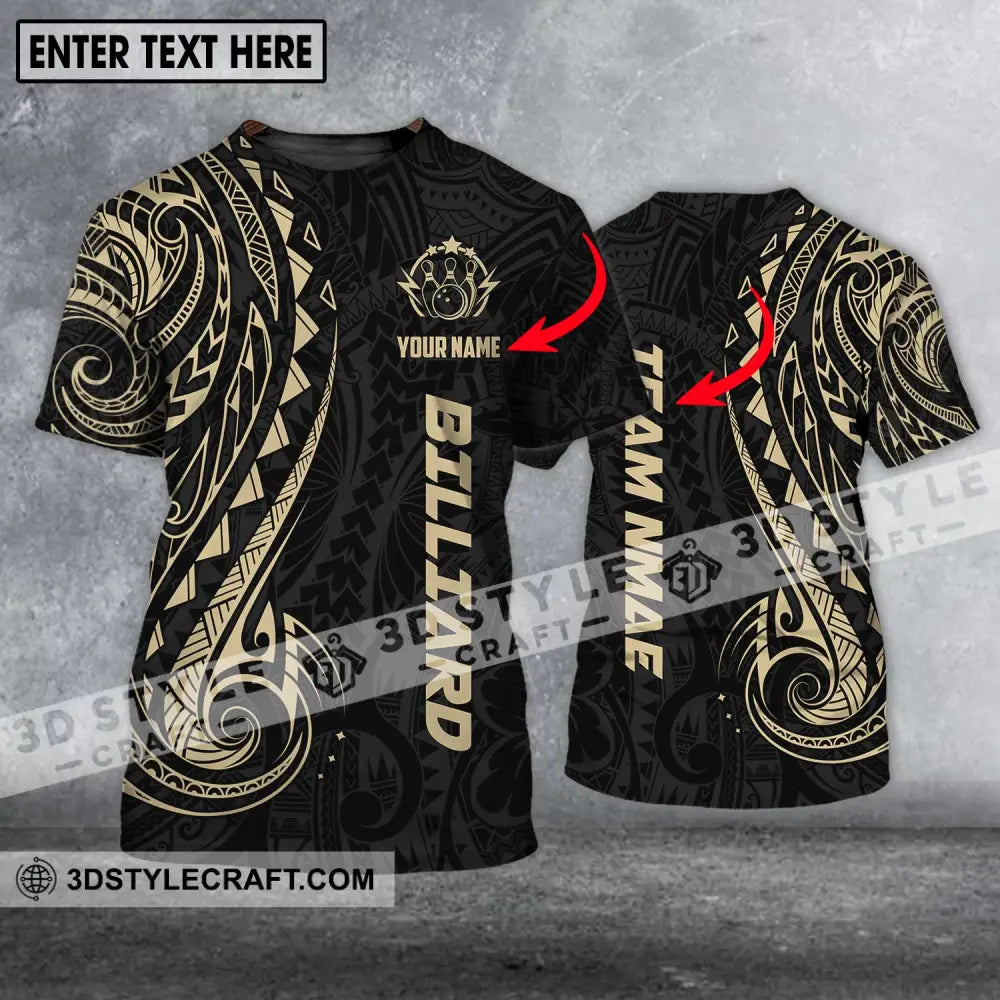 Unisex Shirt - Custom Name And Team Gold Pattern T-Shirt