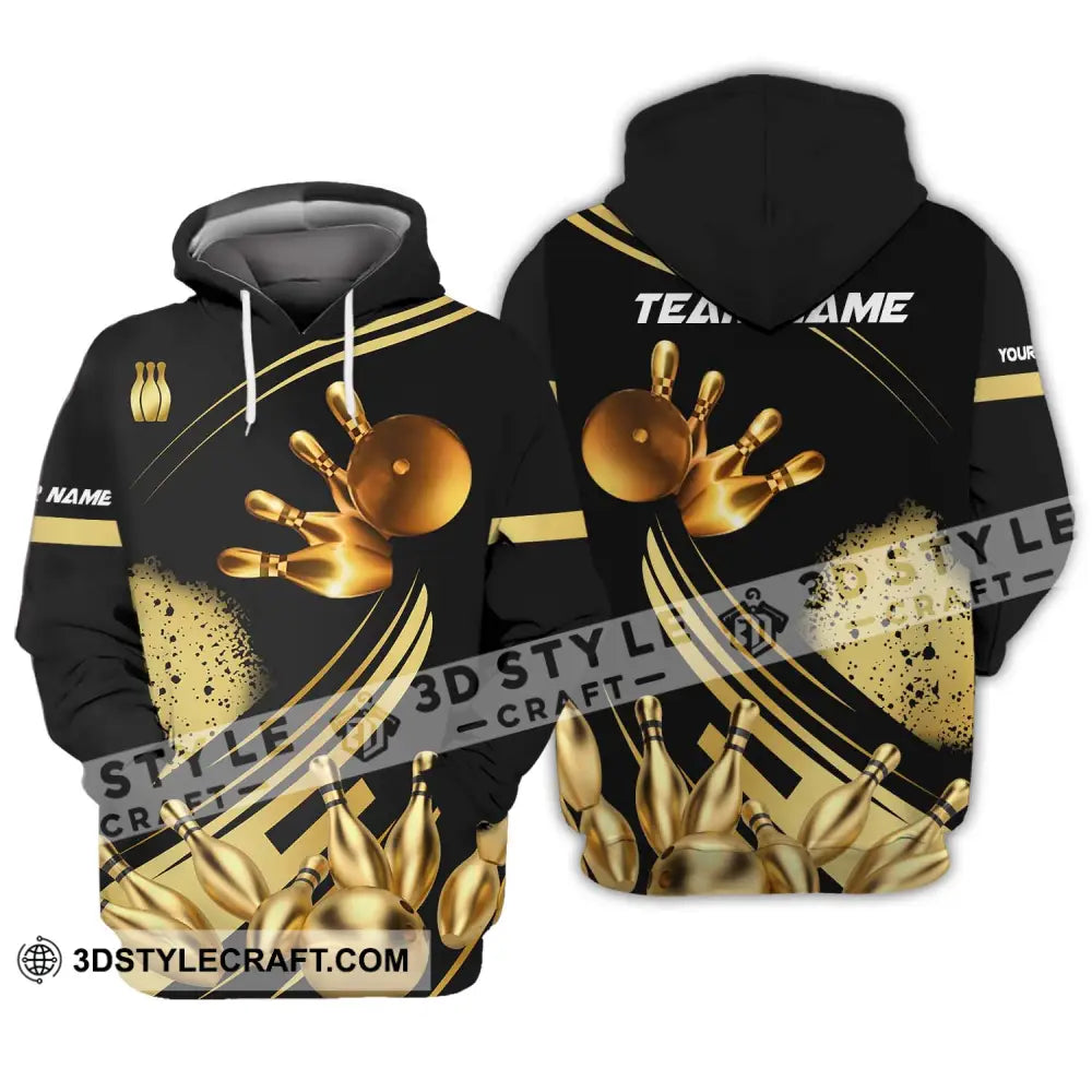 Unisex Shirt - Custom Name And Team Golden Bowling Hoodie / S T-Shirt