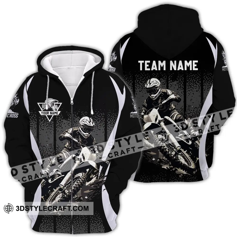 Unisex Shirt - Custom Name And Team Motobike For Player Zipper Hoodie / S T-Shirt