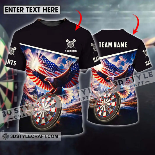 Unisex Shirt - Custom Name And Team Sport American Eagle Darts T-Shirt