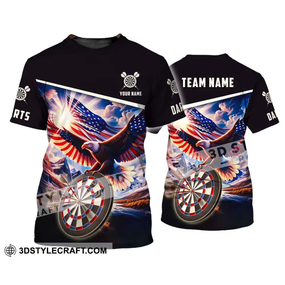 Unisex Shirt - Custom Name And Team Sport American Eagle Darts T-Shirt / S T-Shirt