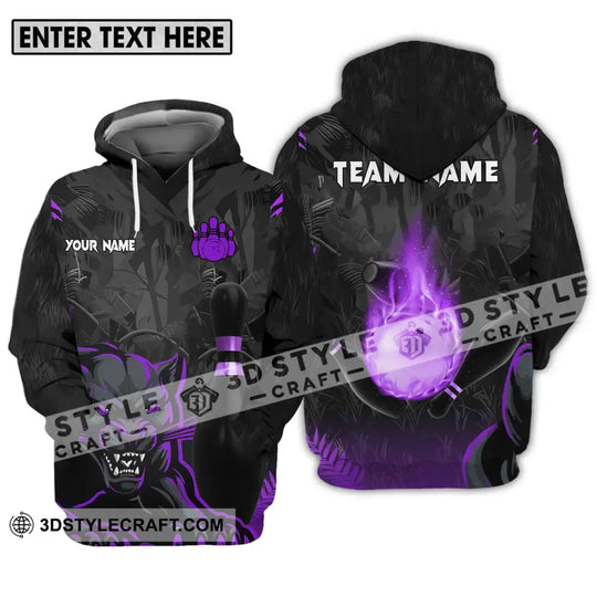 Unisex Shirt - Custom Name And Team Name Sport Shirt, Black Panther Bowling style option 3