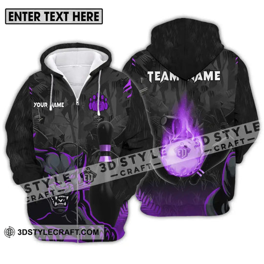 Unisex Shirt - Custom Name And Team Name Sport Shirt, Black Panther Bowling style option 2