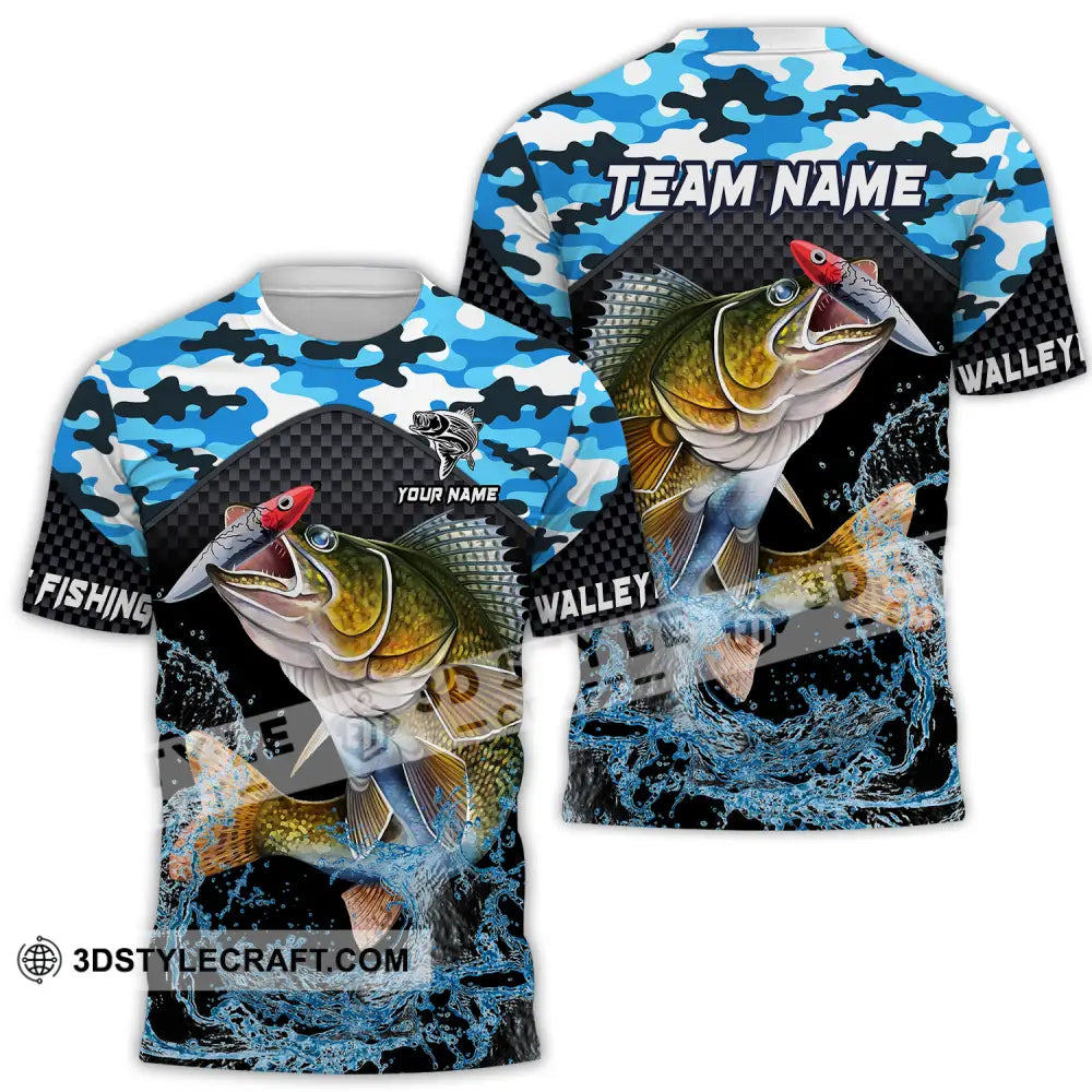 Unisex Shirt - Custom Name And Team Walley Fishing T-Shirt / S T-Shirt