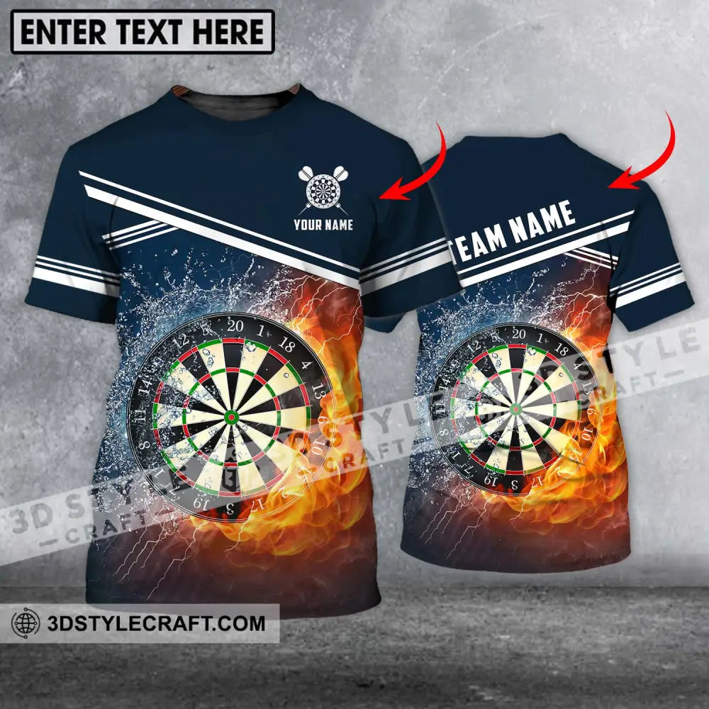 Unisex Shirt - Custom Name And Team Water Fire Darts T-Shirt