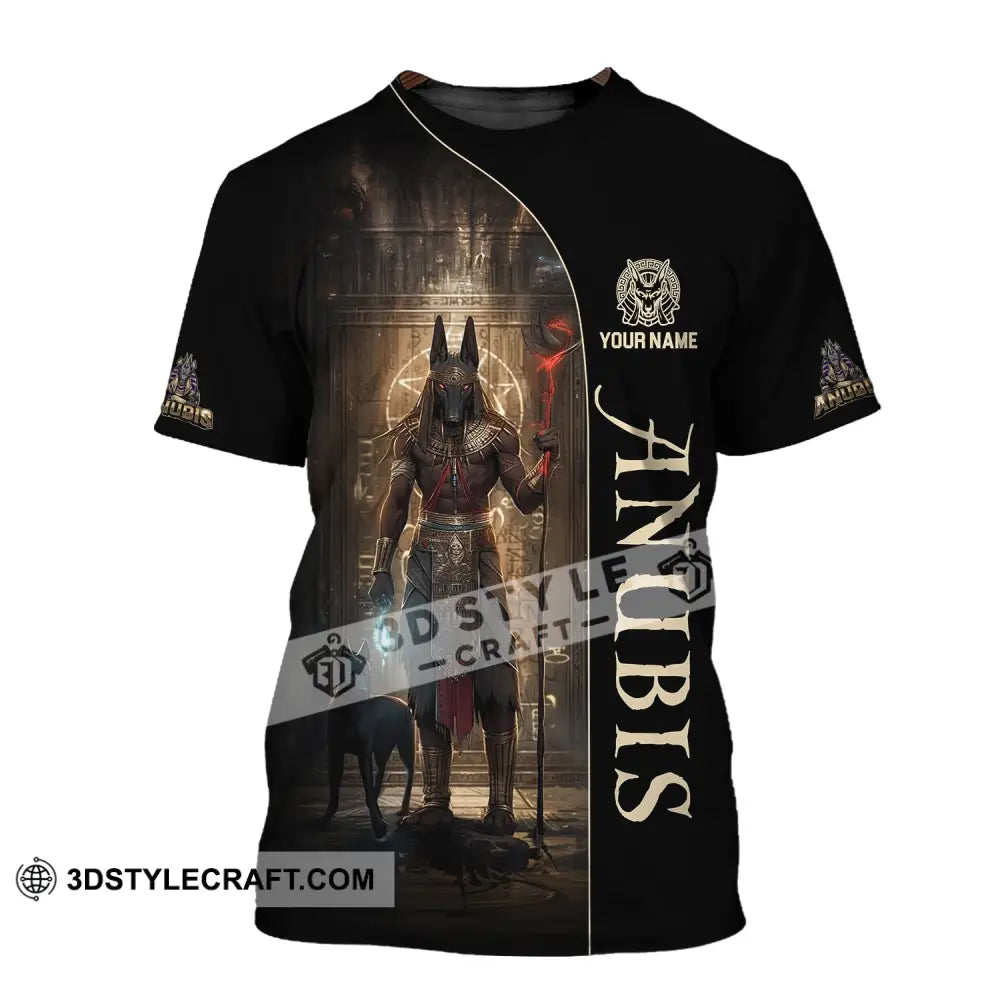 Unisex Shirt Custom Name Anubis Polo Long Sleeve Gift T-Shirt / S T-Shirt