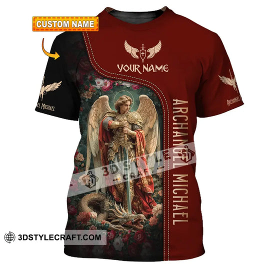 Unisex Shirt, Custom Name Archangel Michael, God, Jesus Shirt, Christian Gift style option 1