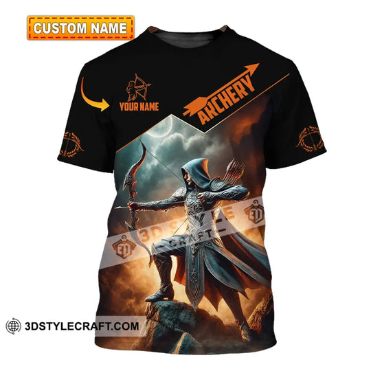 Unisex Shirt, Custom Name Archer Shirt, Archery Polo Long Sleeve, Archer Gift style option 1