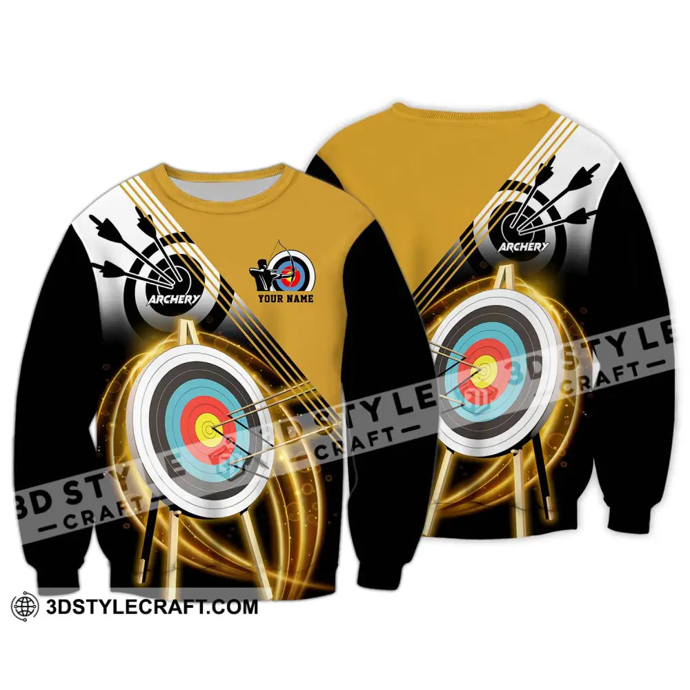 Unisex Shirt - Custom Name Darts Hit The Target Long Sleeve / S T-Shirt