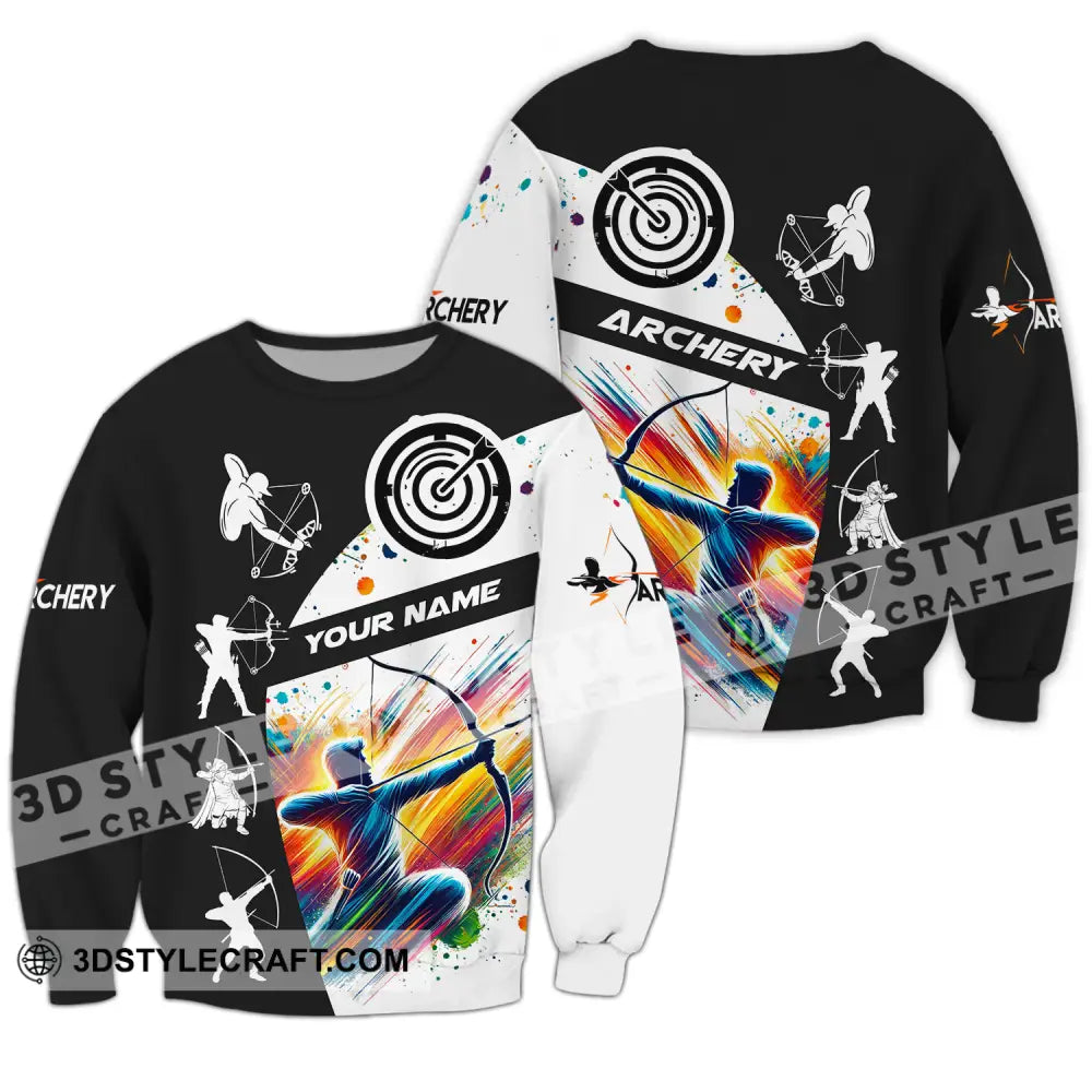 Unisex Shirt - Custom Name Archery Long Sleeve / S T-Shirt