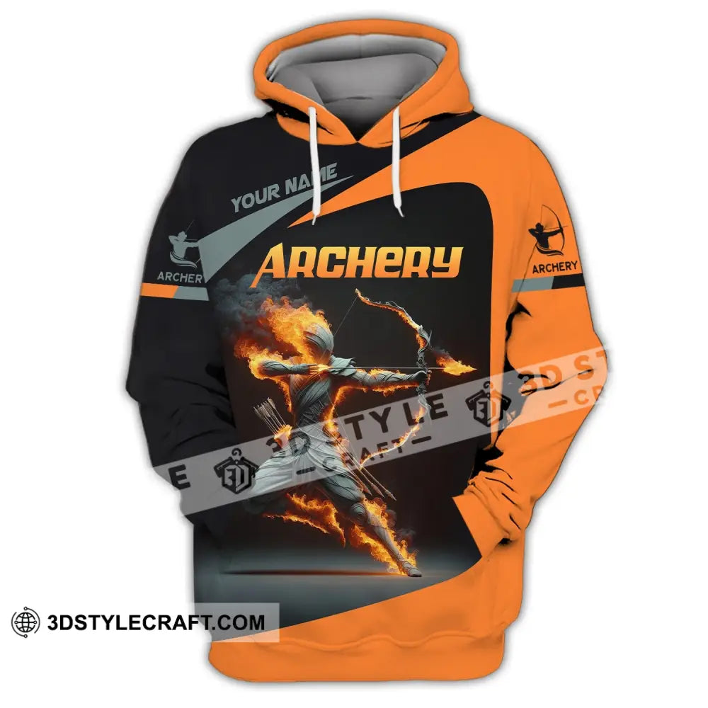 Unisex Shirt Custom Name Archery Polo Long Sleeve Love T-Shirt Hoodie / S T-Shirt