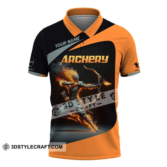 Unisex Shirt, Custom Name Archery Shirt, Archery Polo Long Sleeve, Archery Love T-Shirt style option 4