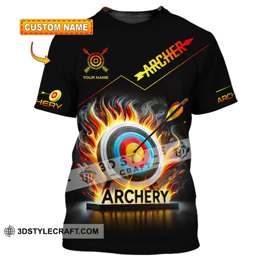 Unisex Shirt Custom Name Archery T-Shirt Archer Hoodie Long Sleeve Gift For Lovers T-Shirt