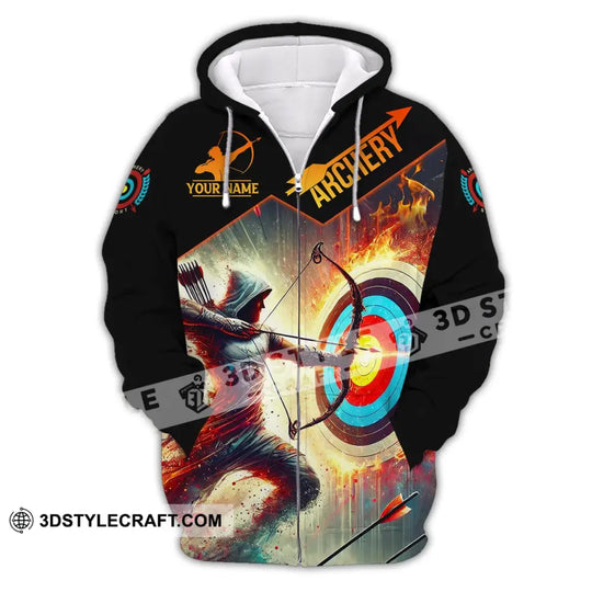 Unisex Shirt, Custom Name Archery Shirt, Archery T-Shirt Hoodie Long Sleeve Shirt, Gift for Archery Lover style option 3