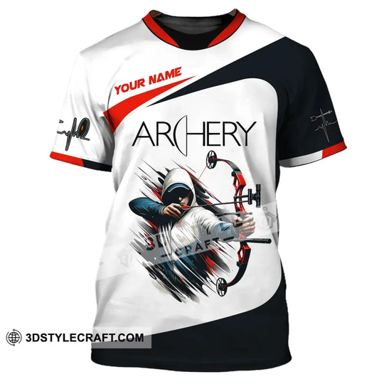 Unisex Shirt, Custom Name Archery T-Shirt, Archery Polo, Archery Gifts, Shirt For Archery Lovers style option 2