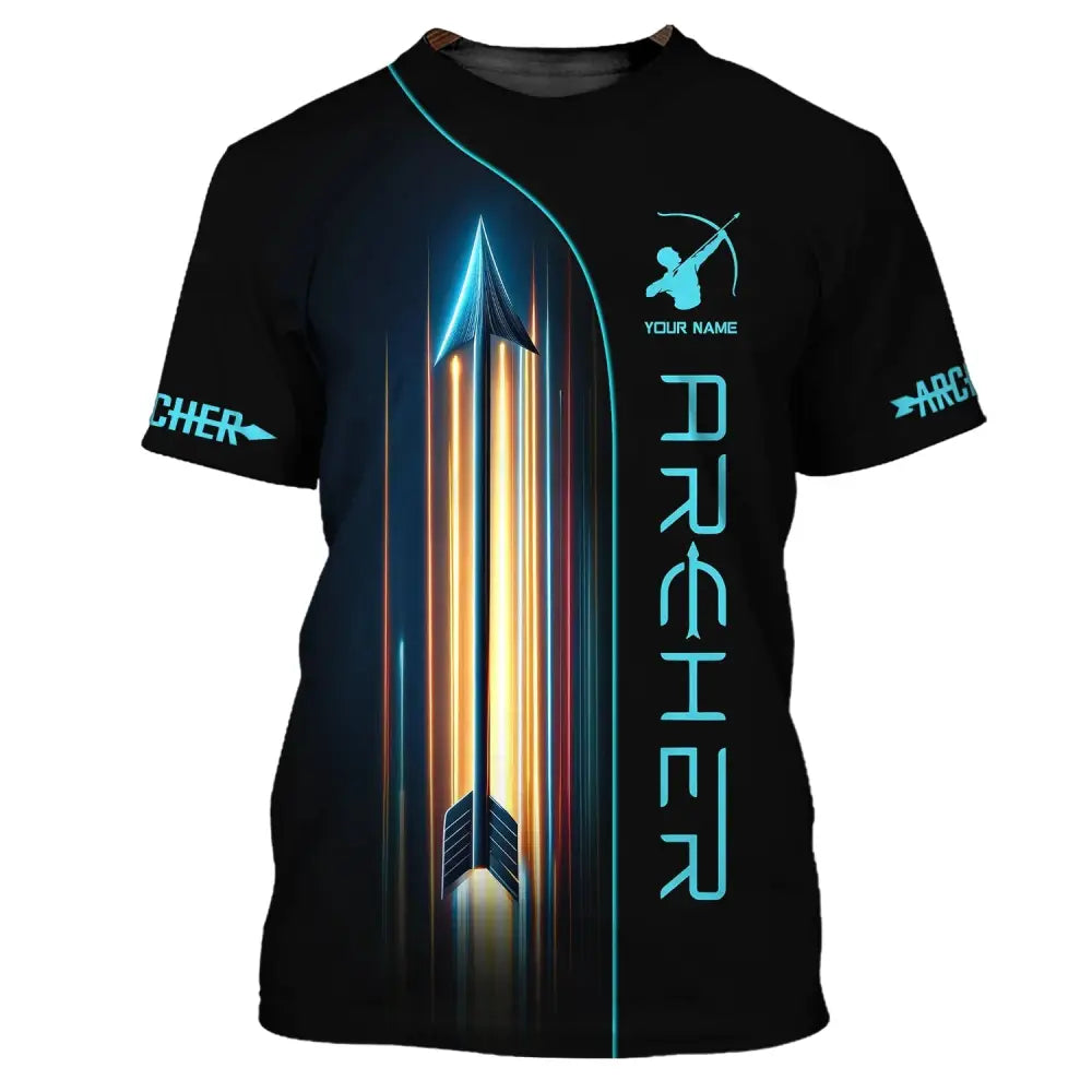 Unisex Shirt Custom Name Archery T-Shirt Polo Gifts For Lovers / S