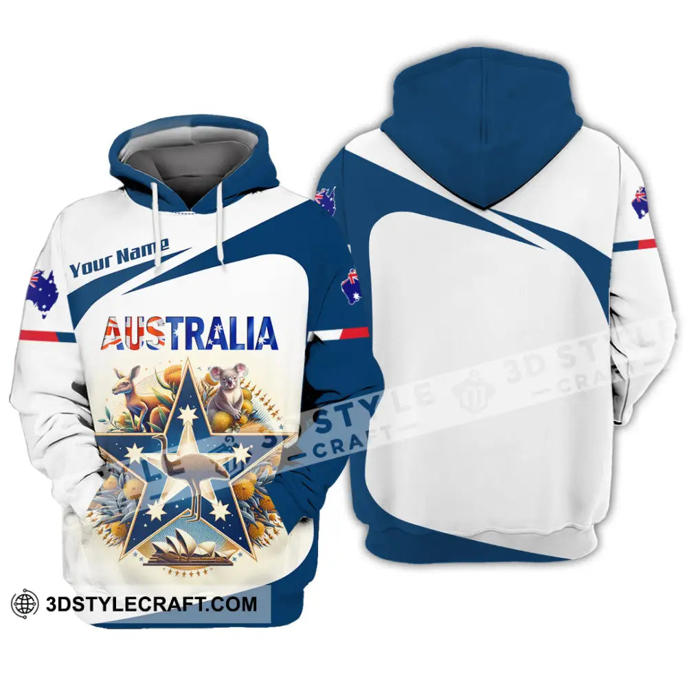 Unisex Shirt Custom Name Australia Lover Polo Long Sleeve Gift Hoodie / S T-Shirt