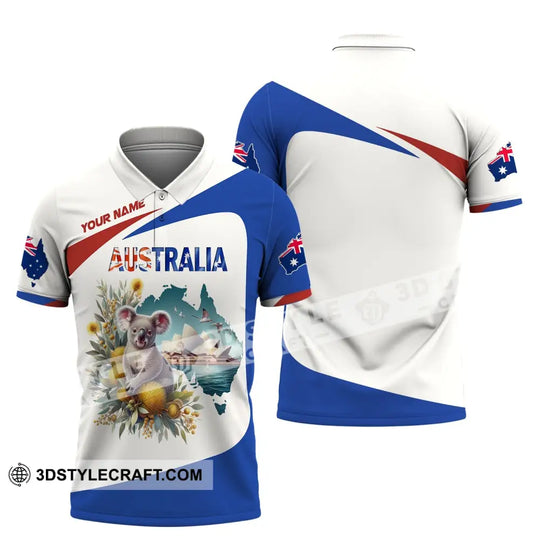 Unisex Shirt, Custom Name Australia Shirt, Australia Polo Long Sleeve, Australian Gift style option 4