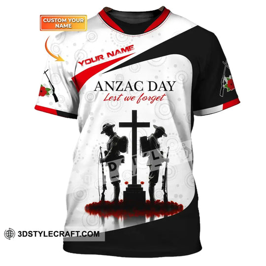 Unisex Shirt, Custom Name Australia T-Shirt, Anzac Day Shirt, Remembrance Day T-Shirt style option 1