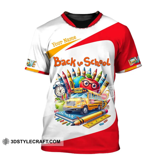 Unisex Shirt, Custom Name Back To School Shirt, Back To School Polo Long Sleeve, Back To School Gift style option 2