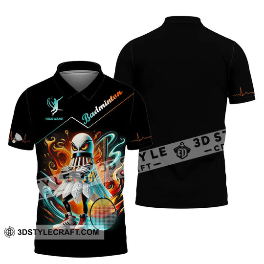 Unisex Shirt, Custom Name Badminton Shirt, Badminton Lover Gift style option 4