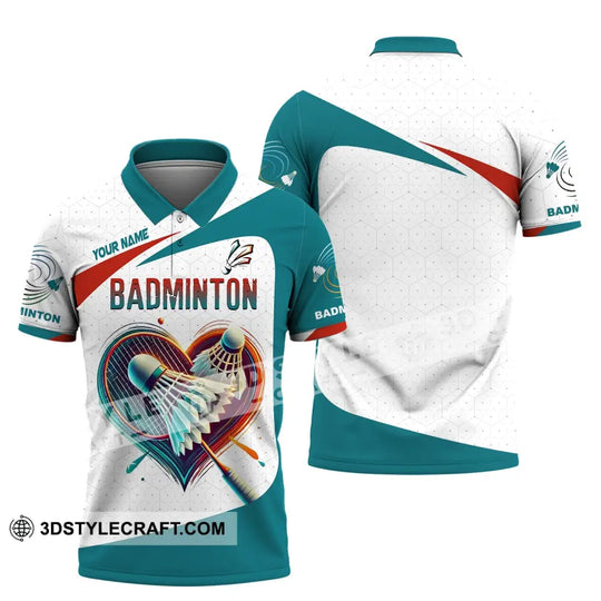 Unisex Shirt, Custom Name Badminton Shirt, T-Shirt for Badminton Club, Gift for Badminton Players style option 4