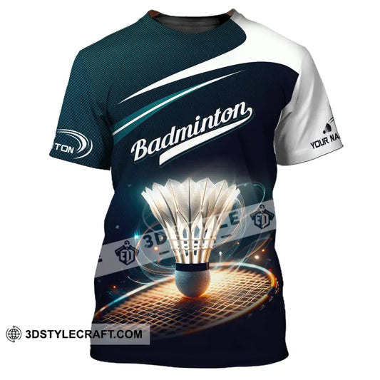 Unisex Shirt Custom Name Badminton T-Shirt Gift For Player / S