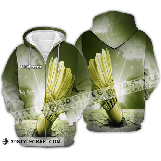 Unisex Shirt - Custom Name Badminton T-Shirt - Badminton Hoodie - Shirt for Badminton Players style option 3