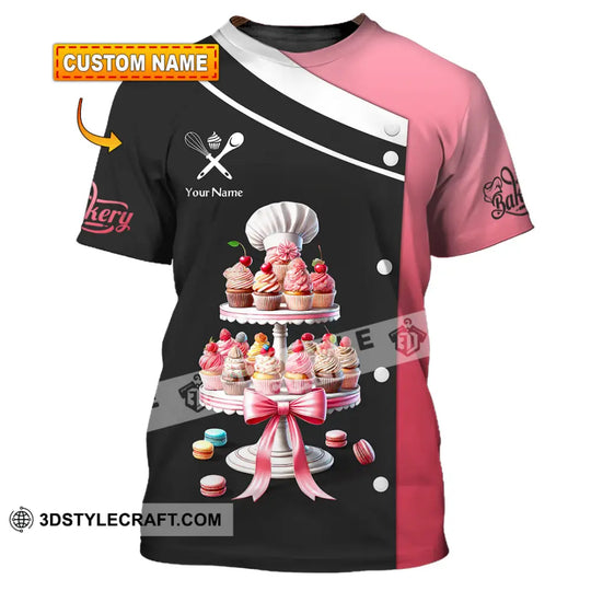 Unisex Shirt, Custom Name Baker Shirt, Bakery Shop T-Shirt, Bakery Chef Polo Long Sleeve style option 1