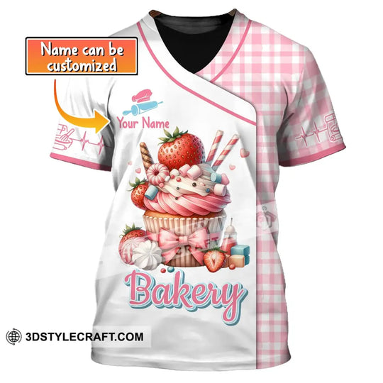 Unisex Shirt, Custom Name Baker Shirt, Bakery Uniform Shirt, Bakery Chef, Baking Lovers Gift style option 1
