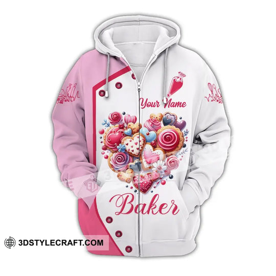 Unisex Shirt, Custom Name Bakery Shirt, Bakery Apparel, Bakery Chef Polo Long Sleeve, Bakery Shop T-Shirt style option 3